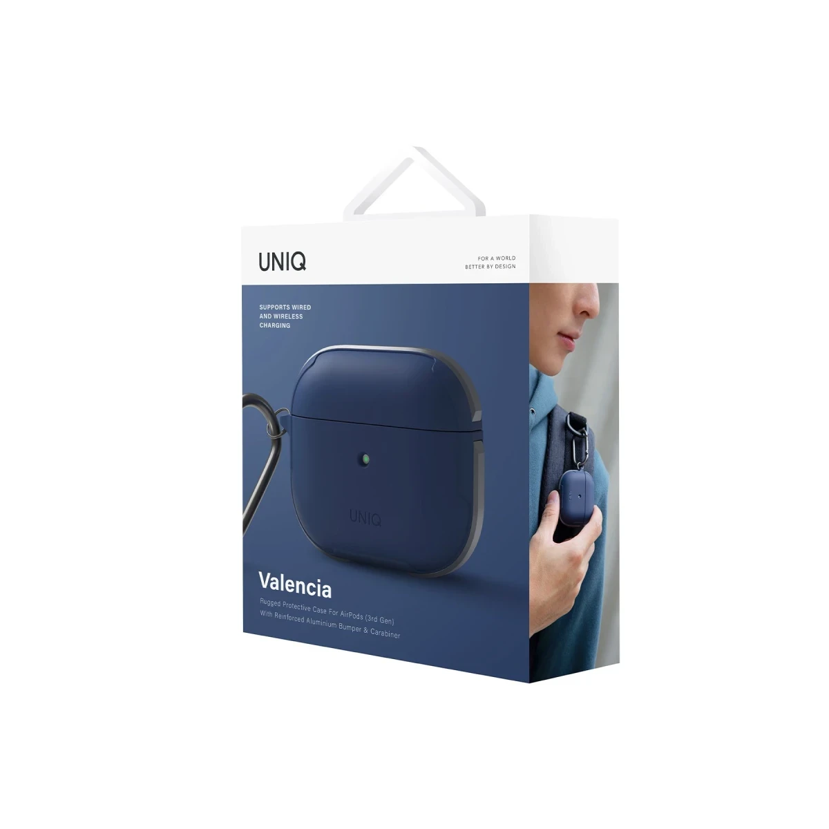 Uniq Apple Airpods 3 (3.nesil) Valencia Kılıf - Mavi