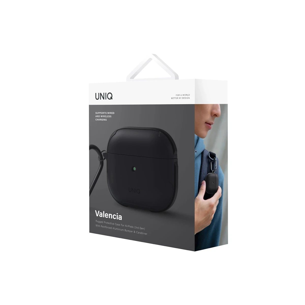 Uniq Apple Airpods 3 (3.nesil) Valencia Kılıf - Siyah