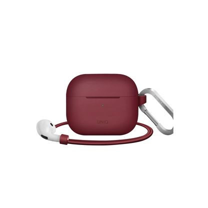 Uniq Apple Airpods 3 (3.nesil) Vencer Silikon Kılıf - Bordo
