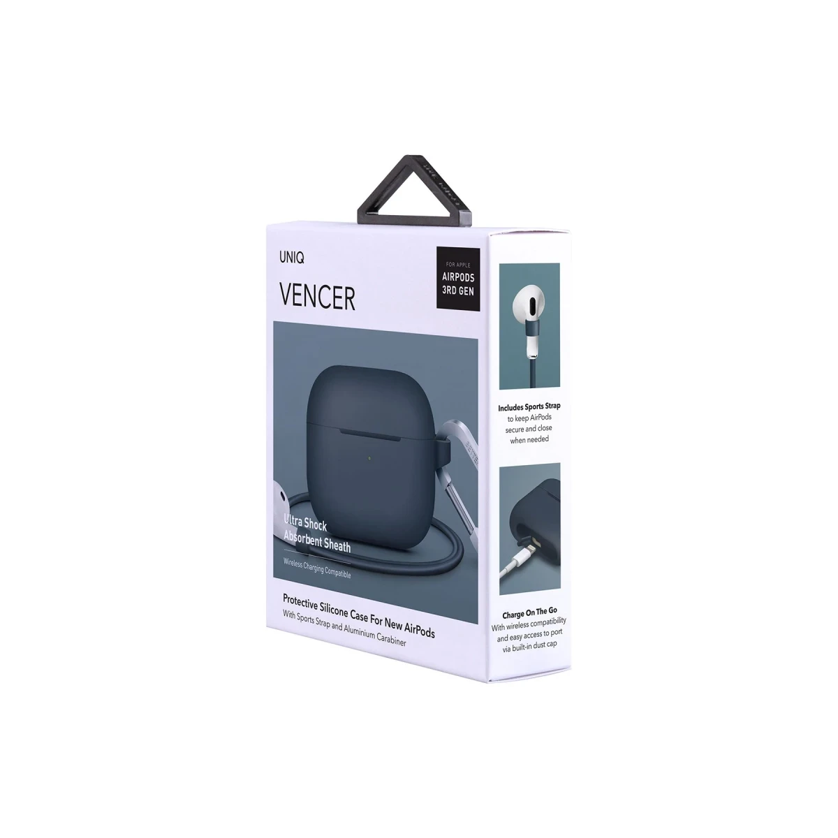 Uniq Apple Airpods 3 (3.nesil) Vencer Silikon Kılıf - Lacivert