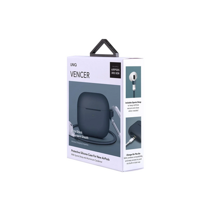 Uniq Apple Airpods 3 (3.nesil) Vencer Silikon Kılıf - Lacivert