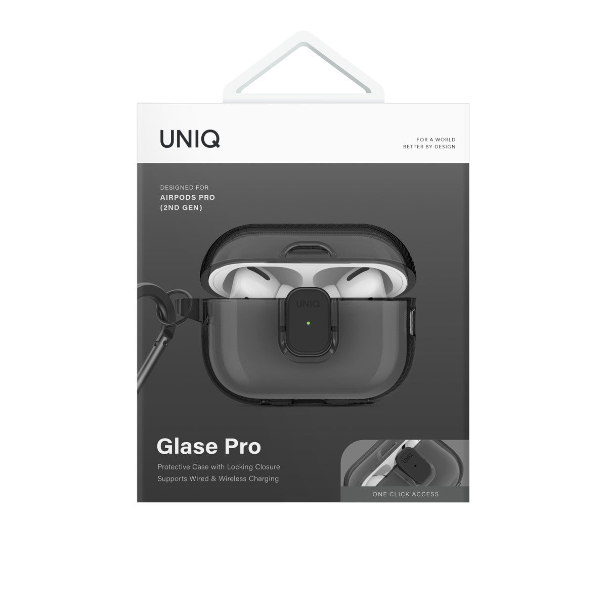 Uniq Apple Airpods 4 (4.nesil) Glase Pro Kilitli Kılıf