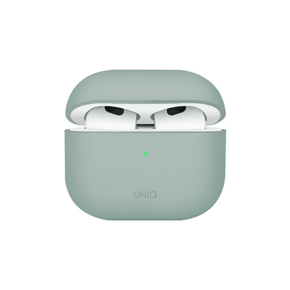 Uniq Apple Airpods 4 (4.nesil) Lino Silikon Kılıf - Yeşil