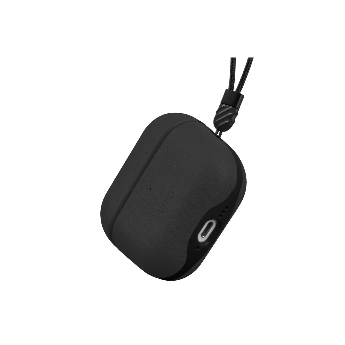 Uniq Apple Airpods 4 (4.nesil) Lyden DS Deri Kılıf - Siyah