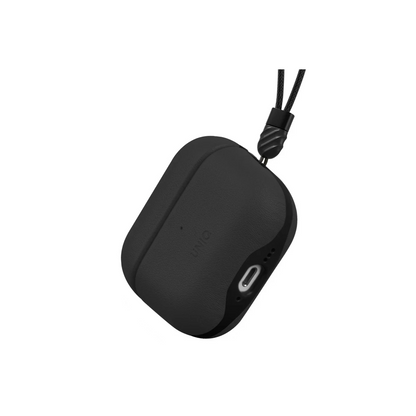 Uniq Apple Airpods 4 (4.nesil) Lyden DS Deri Kılıf - Siyah