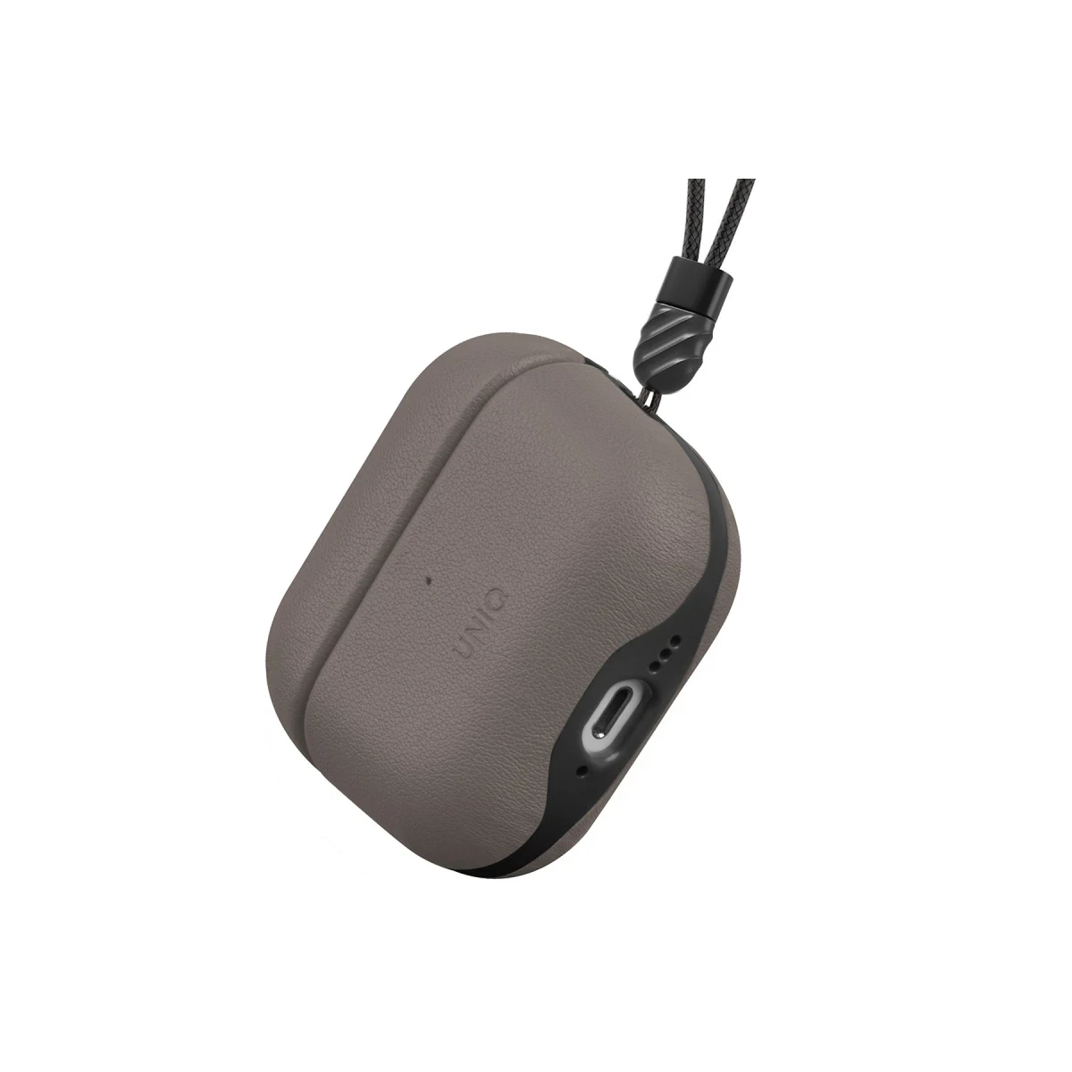 Uniq Apple Airpods 4 (4.nesil) Lyden DS Deri Kılıf - Titan Gri