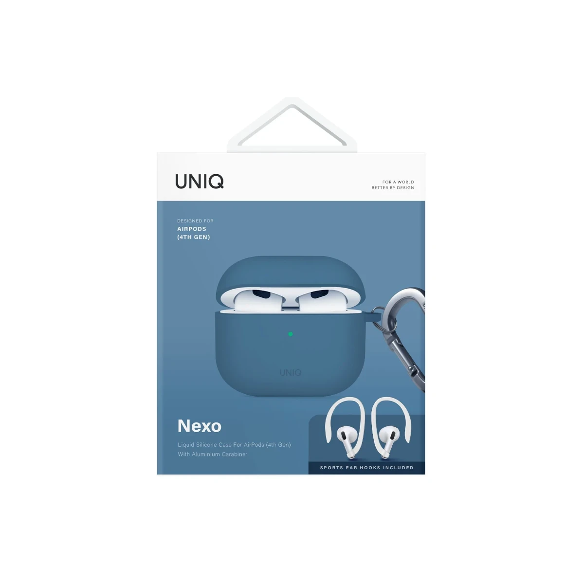 Uniq Apple Airpods 4 (4.nesil) Nexo Silikon Kılıf - Lacivert