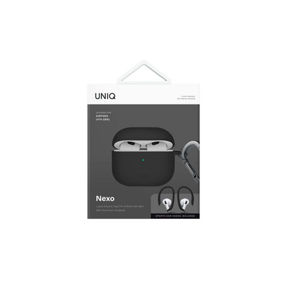 Uniq Apple Airpods 4 (4.nesil) Nexo Silikon Kılıf - Siyah