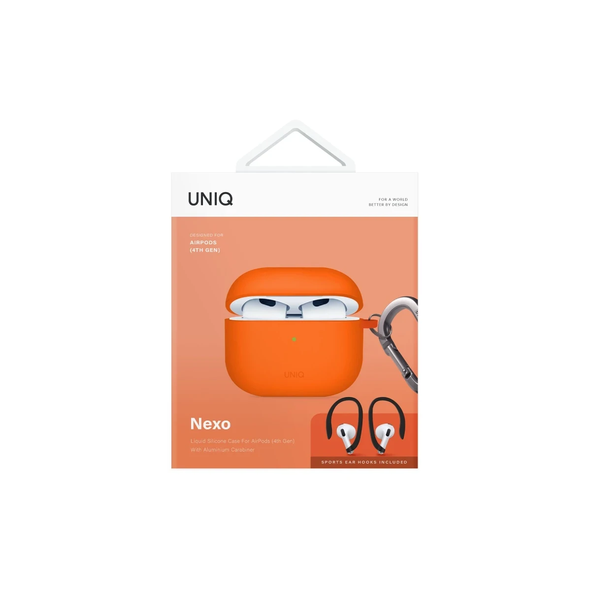 Uniq Apple Airpods 4 (4.nesil) Nexo Silikon Kılıf - Turuncu