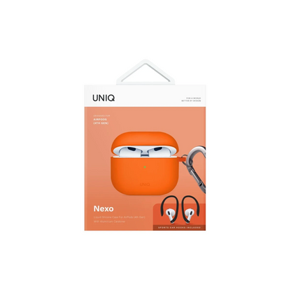 Uniq Apple Airpods 4 (4.nesil) Nexo Silikon Kılıf - Turuncu