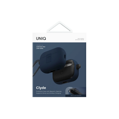 Uniq Apple Airpods Pro 2 (2.nesil) Clyde Kilitli Kılıf - Mavi
