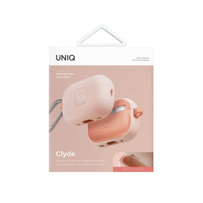 Uniq Apple Airpods Pro 2 (2.nesil) Clyde Kilitli Kılıf - Pembe