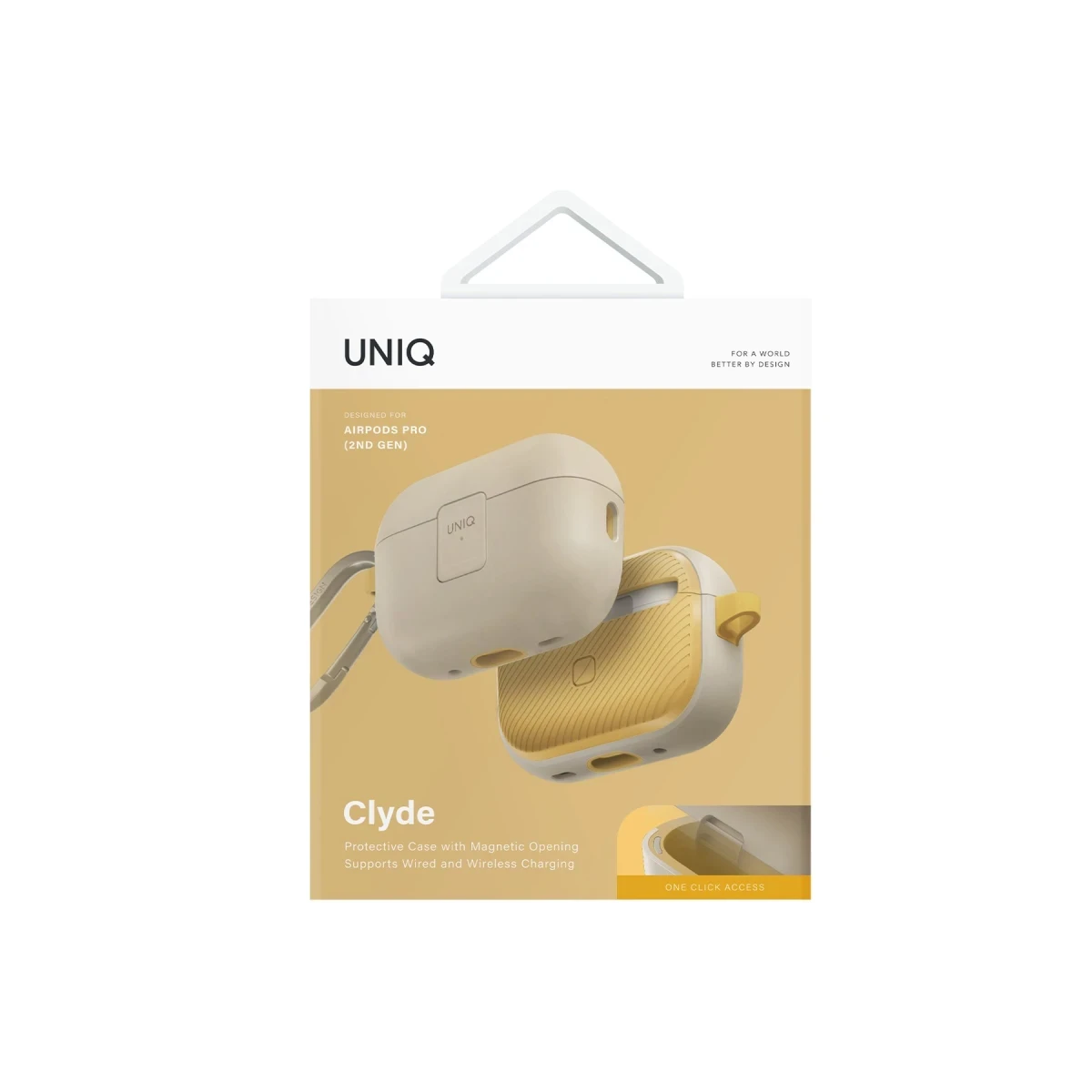Uniq Apple Airpods Pro 2 (2.nesil) Clyde Kilitli Kılıf - Sarı