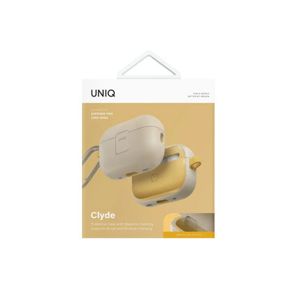 Uniq Apple Airpods Pro 2 (2.nesil) Clyde Kilitli Kılıf - Sarı