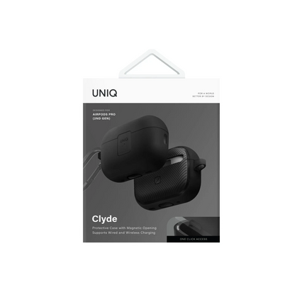 Uniq Apple Airpods Pro 2 (2.nesil) Clyde Kilitli Kılıf - Siyah