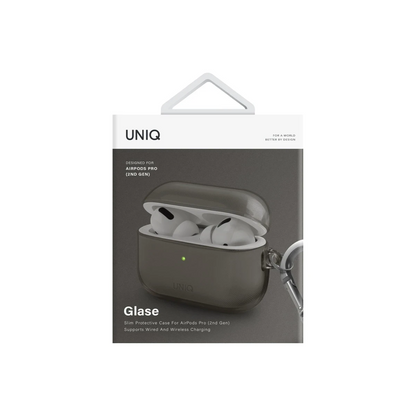 Uniq Apple Airpods Pro 2 (2.nesil) Glase Silikon Kılıf - Siyah