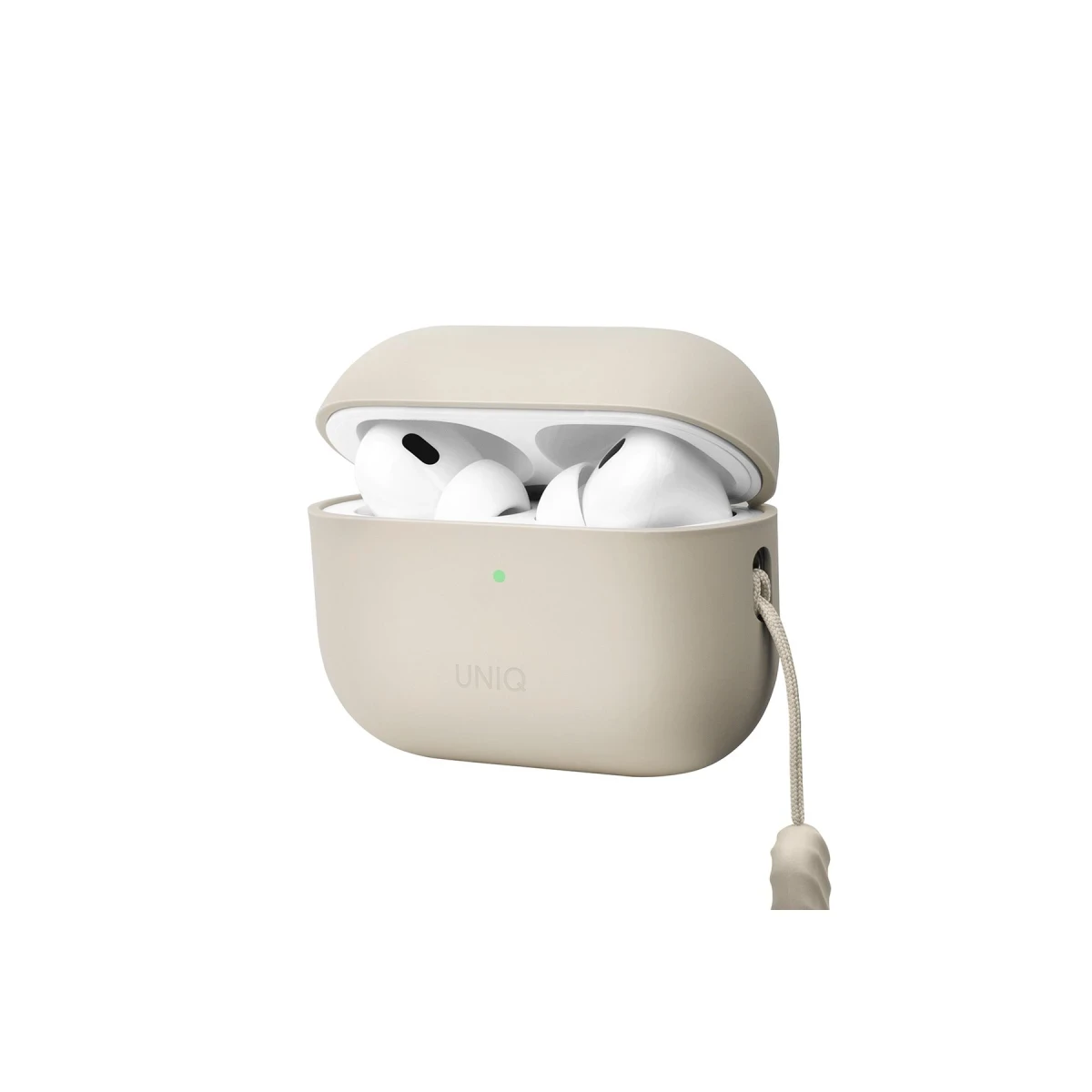 Uniq Apple Airpods Pro 2 (2.nesil) Lino Silikon Kılıf - Bej