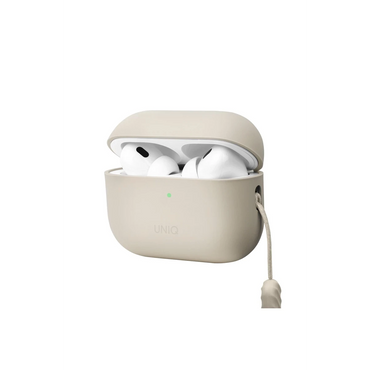 Uniq Apple Airpods Pro 2 (2.nesil) Lino Silikon Kılıf - Bej