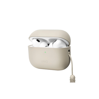 Uniq Apple Airpods Pro 2 (2.nesil) Lino Silikon Kılıf - Bej