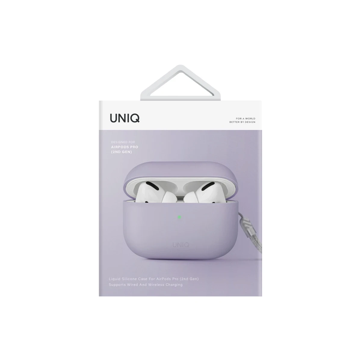 Uniq Apple Airpods Pro 2 (2.nesil) Lino Silikon Kılıf - Lila