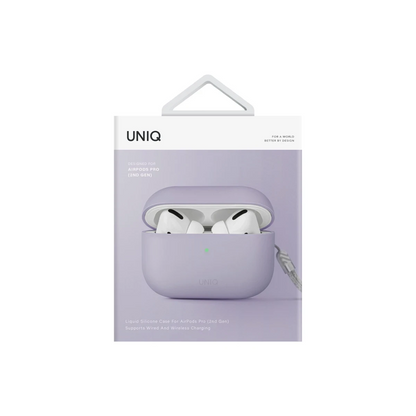 Uniq Apple Airpods Pro 2 (2.nesil) Lino Silikon Kılıf - Lila
