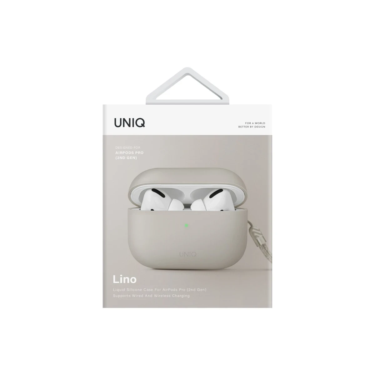 Uniq Apple Airpods Pro 2 (2.nesil) Lino Silikon Kılıf - Yeşil