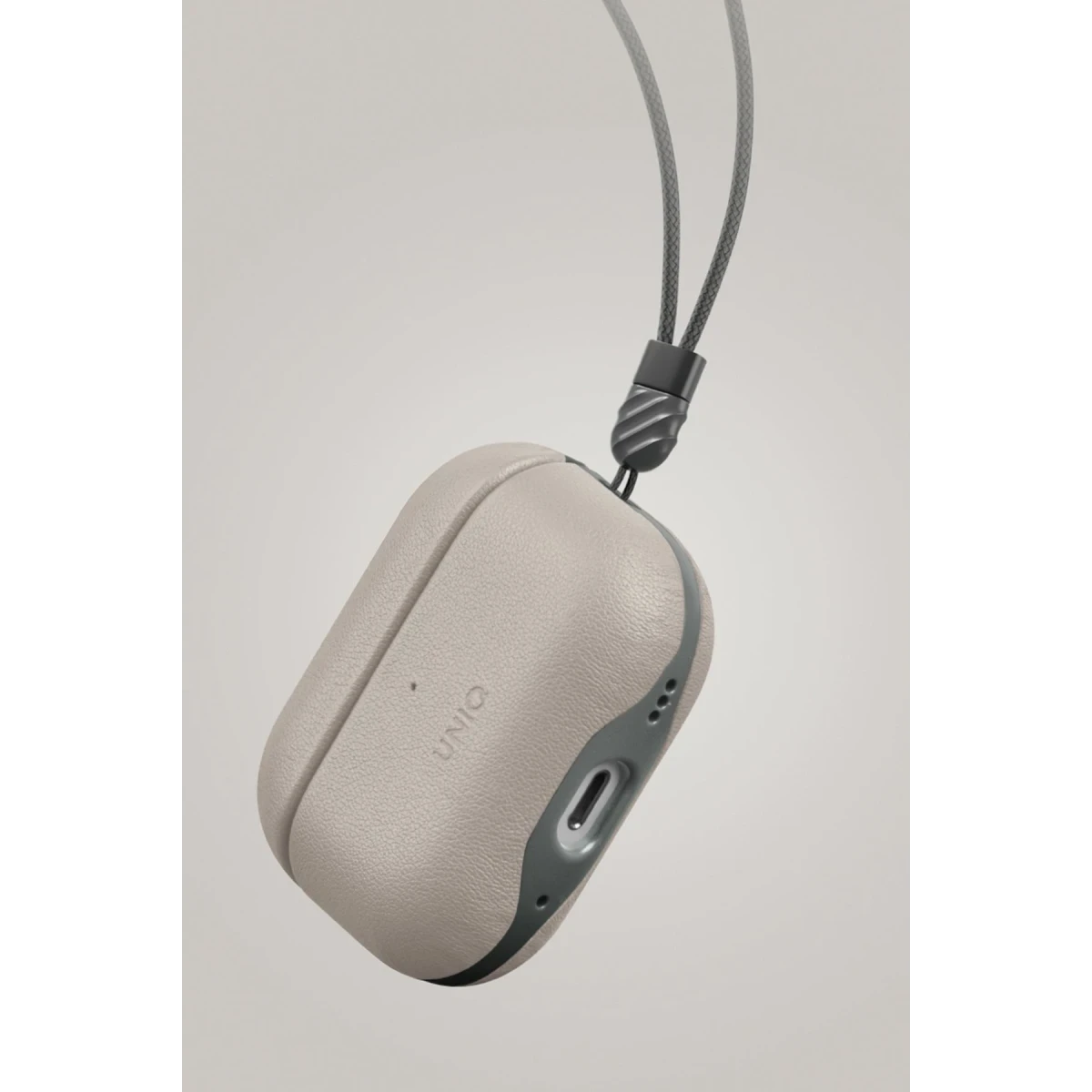 Uniq Apple Airpods Pro 2 (2.nesil) Lyden DS Deri Kılıf - Bej