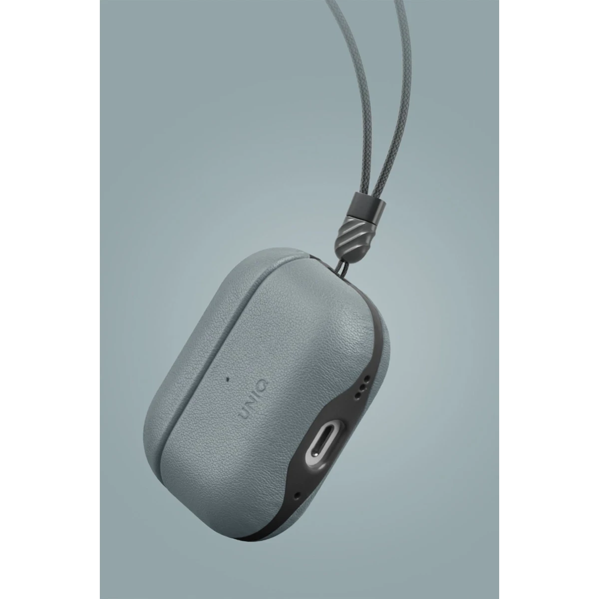 Uniq Apple Airpods Pro 2 (2.nesil) Lyden DS Deri Kılıf - Mavi
