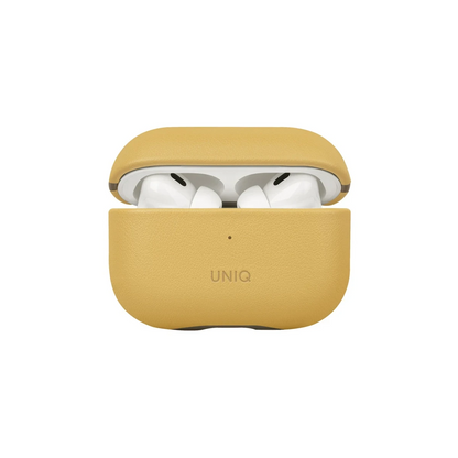 Uniq Apple Airpods Pro 2 (2.nesil) Lyden DS Deri Kılıf - Sarı
