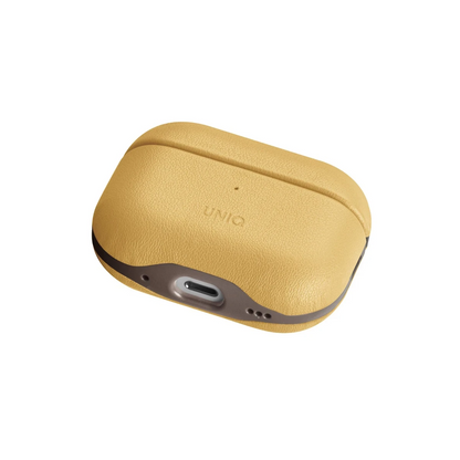 Uniq Apple Airpods Pro 2 (2.nesil) Lyden DS Deri Kılıf - Sarı