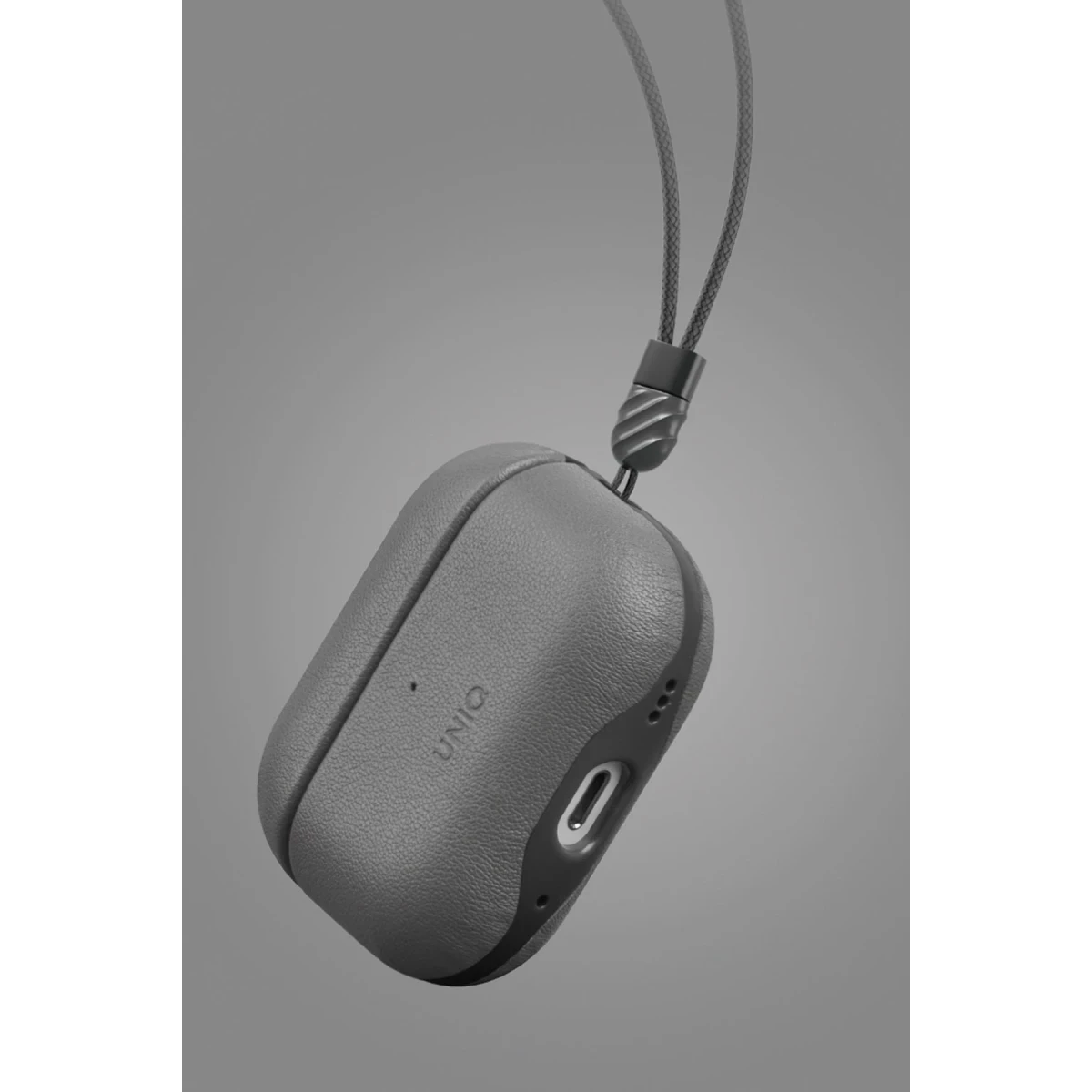 Uniq Apple Airpods Pro 2 (2.nesil) Lyden DS Deri Kılıf - Siyah