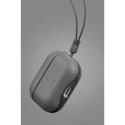 Uniq Apple Airpods Pro 2 (2.nesil) Lyden DS Deri Kılıf - Siyah