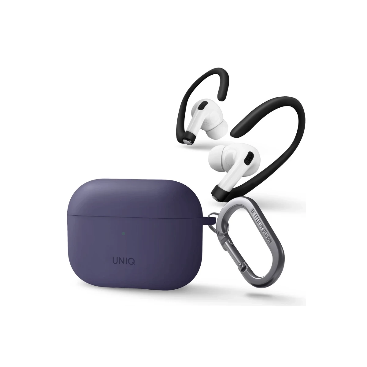 Uniq Apple Airpods Pro 2 (2.nesil) Nexo Silikon Kılıf - Mor