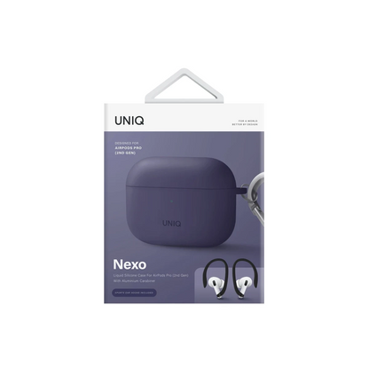 Uniq Apple Airpods Pro 2 (2.nesil) Nexo Silikon Kılıf - Mor