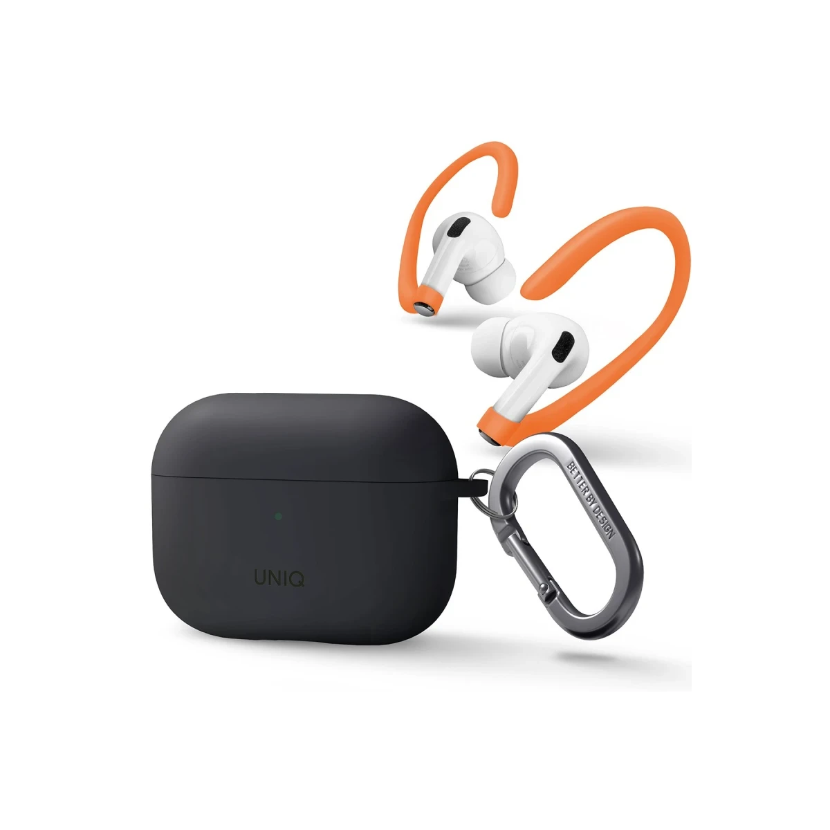 Uniq Apple Airpods Pro 2 (2.nesil) Nexo Silikon Kılıf - Siyah