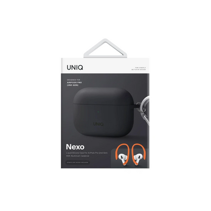 Uniq Apple Airpods Pro 2 (2.nesil) Nexo Silikon Kılıf - Siyah