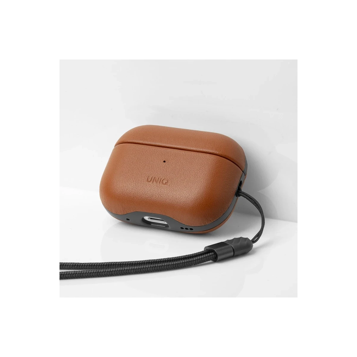 Uniq Apple Airpods Pro 2 (2.nesil) Terra Genuine Deri Kılıf - Kahverengi