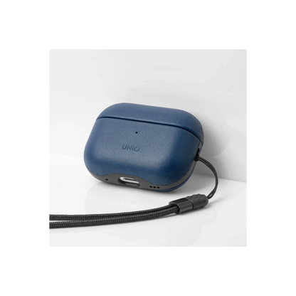Uniq Apple Airpods Pro 2 (2.nesil) Terra Genuine Deri Kılıf - Lacivert