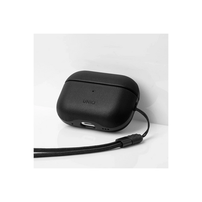 Uniq Apple Airpods Pro 2 (2.nesil) Terra Genuine Deri Kılıf - Siyah