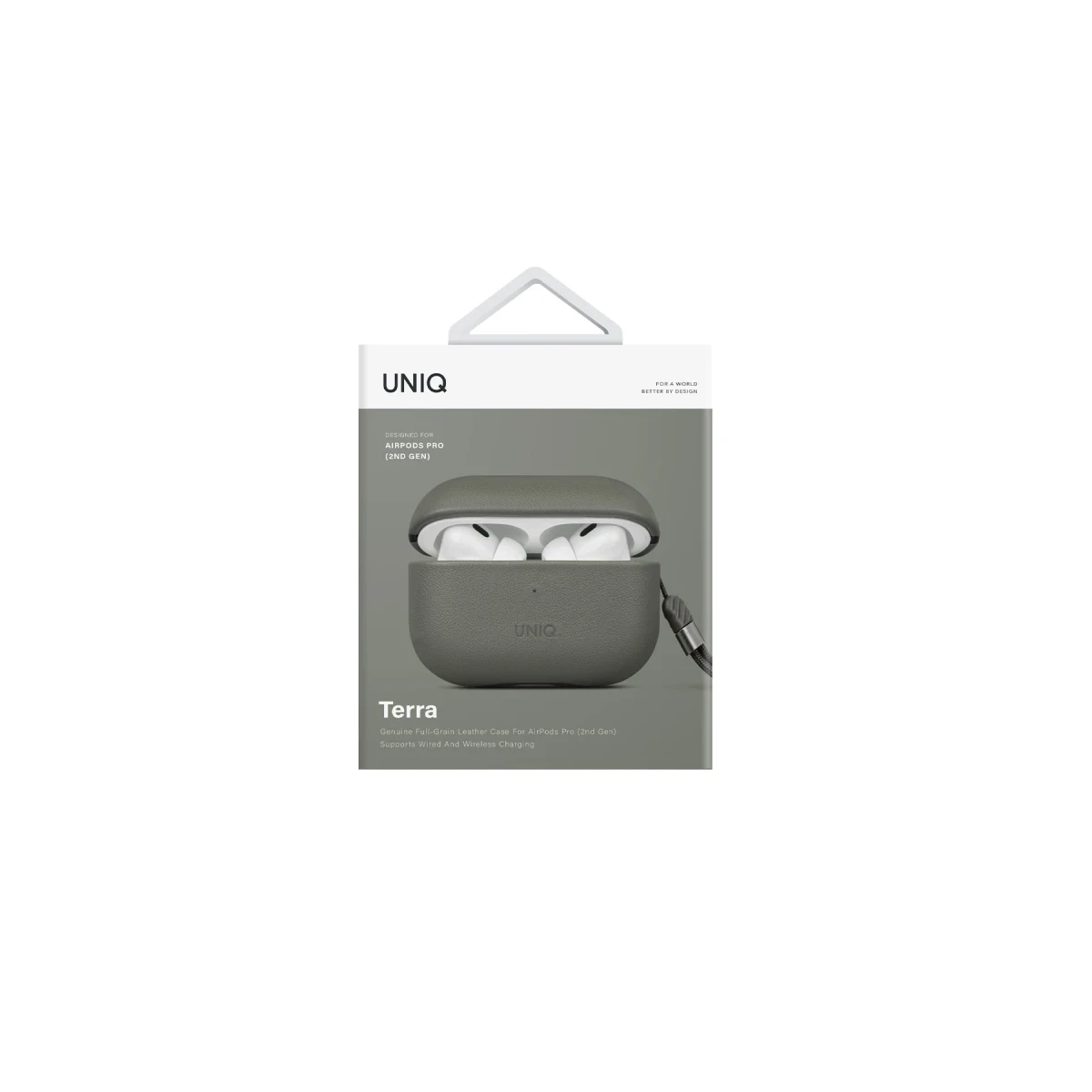 Uniq Apple Airpods Pro 2 (2.nesil) Terra Genuine Deri Kılıf - Yeşil