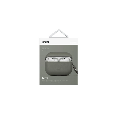 Uniq Apple Airpods Pro 2 (2.nesil) Terra Genuine Deri Kılıf - Yeşil