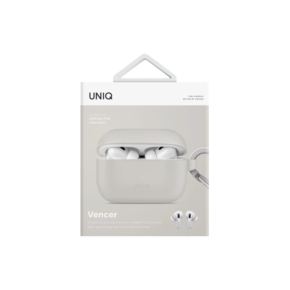 Uniq Apple Airpods Pro 2 (2.nesil) Vencer Silikon Kılıf - Gri