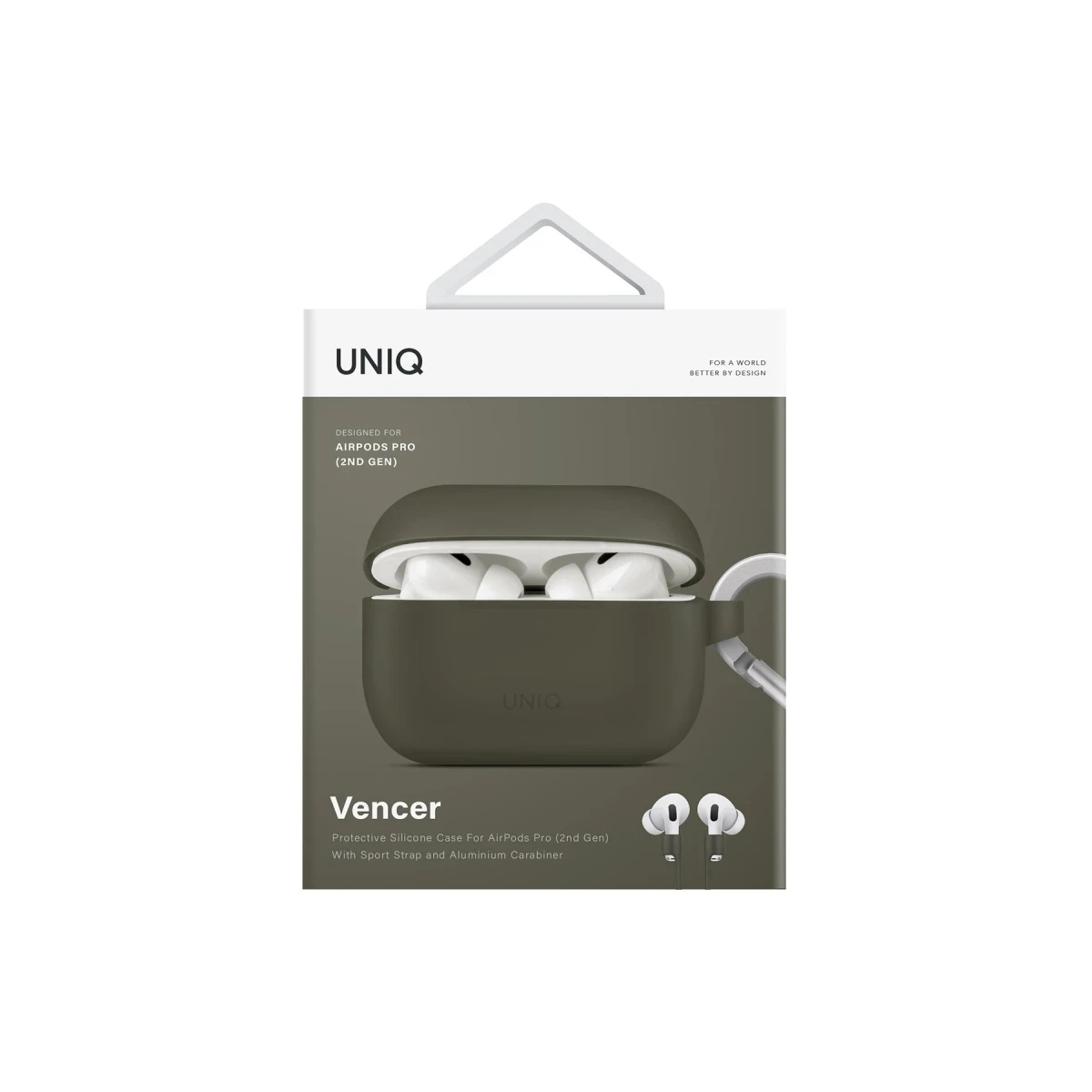 Uniq Apple Airpods Pro 2 (2.nesil) Vencer Silikon Kılıf - Koyu Yeşil