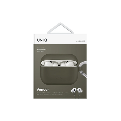 Uniq Apple Airpods Pro 2 (2.nesil) Vencer Silikon Kılıf - Koyu Yeşil
