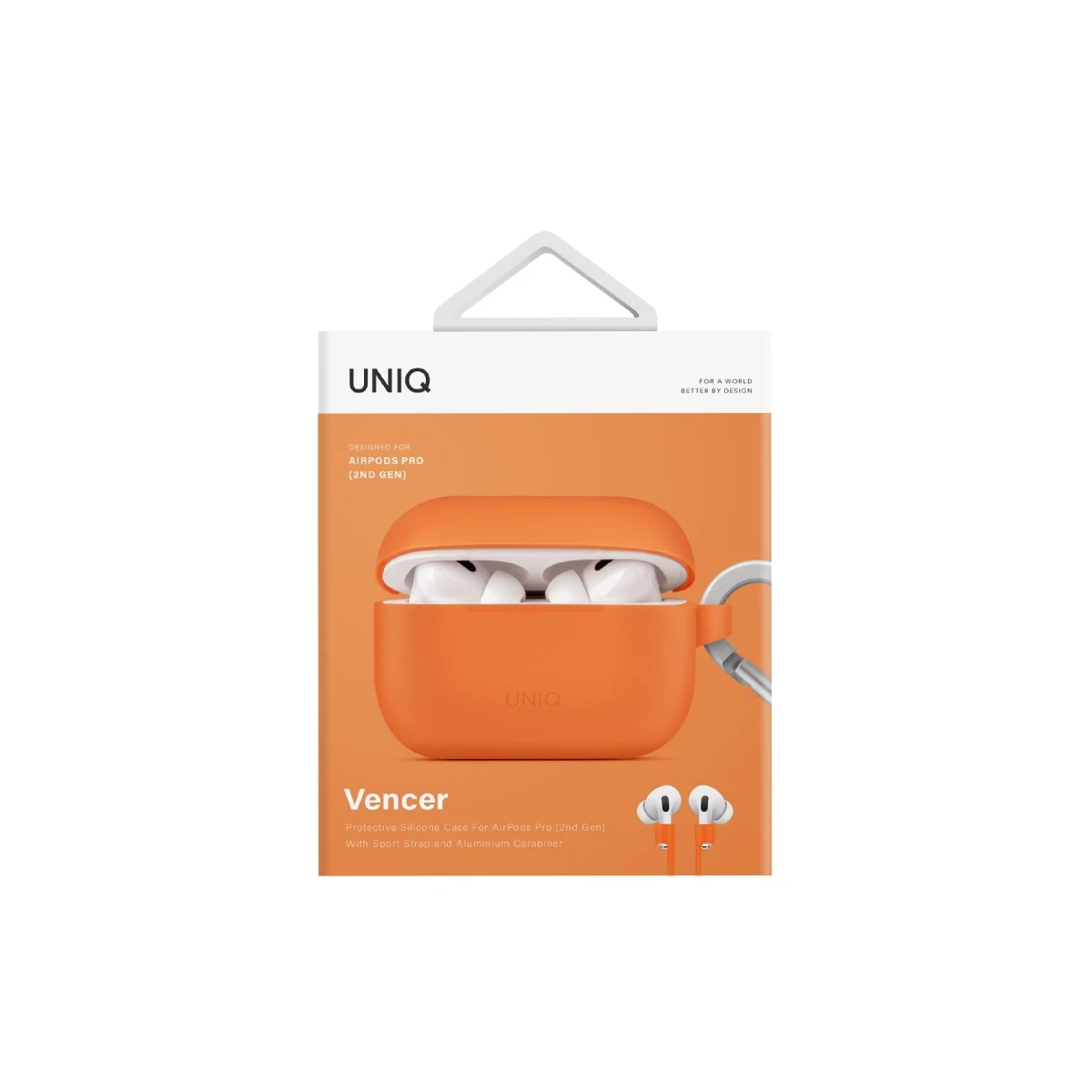 Uniq Apple Airpods Pro 2 (2.nesil) Vencer Silikon Kılıf - Turuncu