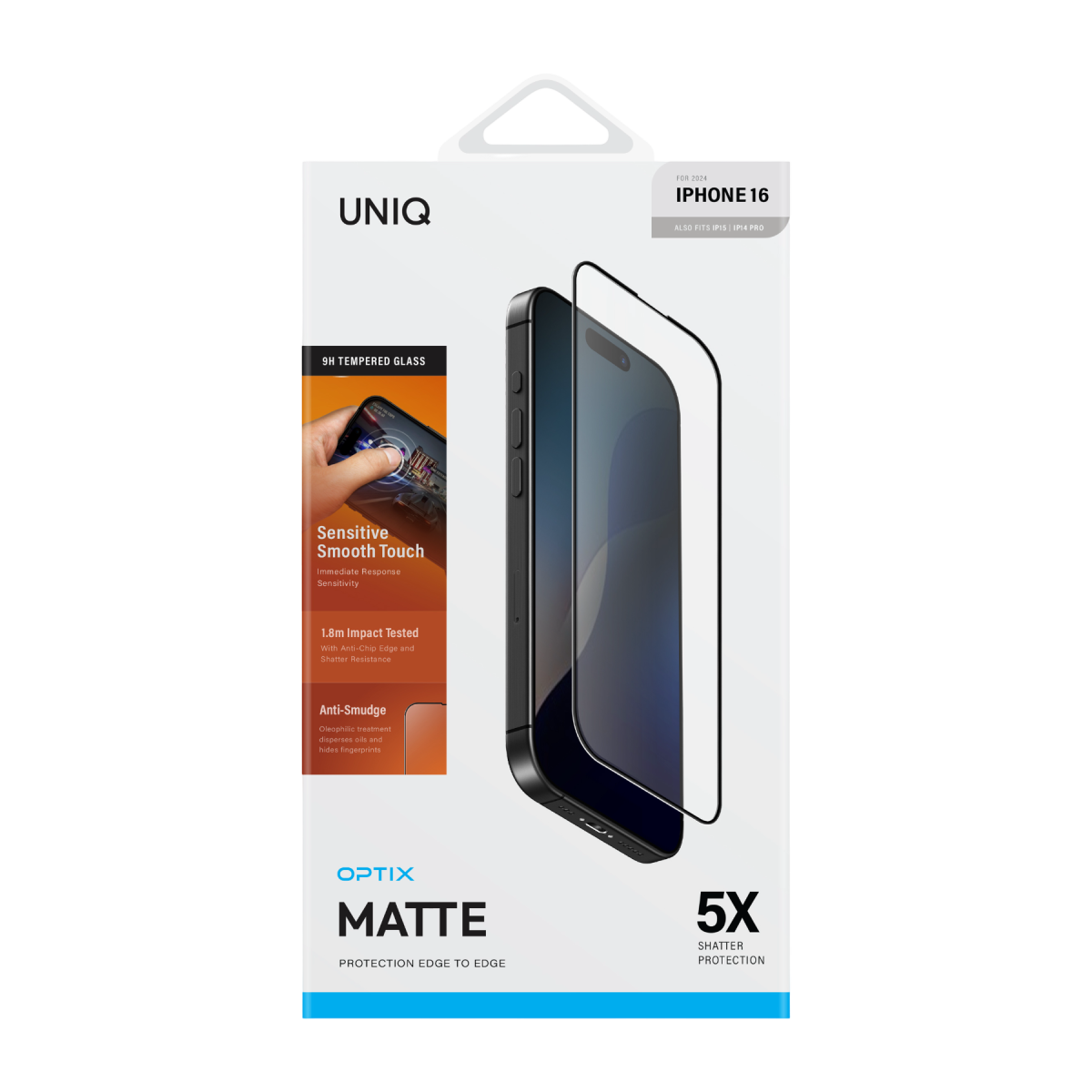 Uniq Apple iPhone 16 Optix Mat Ekran Koruyucu