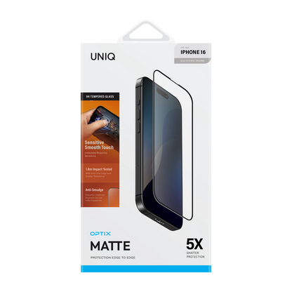 Uniq Apple iPhone 16 Optix Mat Ekran Koruyucu