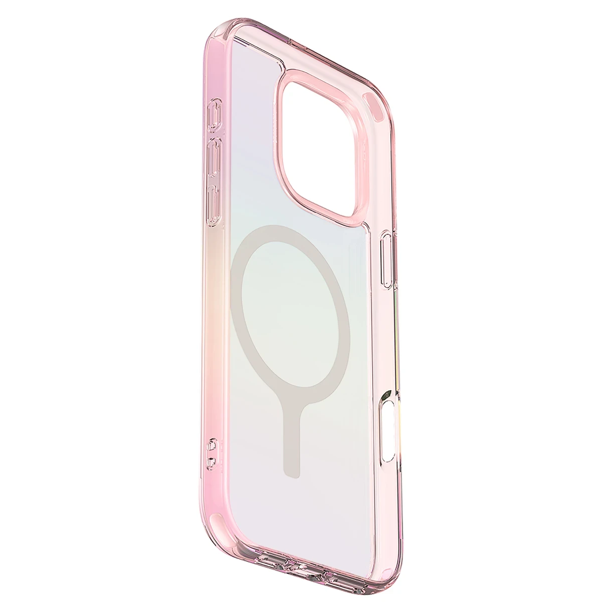 Uniq Apple iPhone 16 Pro Iridescia Magsafe Kapak - Pembe Rainbow