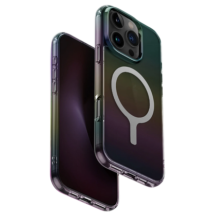 Uniq Apple iPhone 16 Pro Max Iridescia Magsafe Kapak - Dark Rainbow