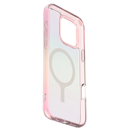 Uniq Apple iPhone 16 Pro Max Iridescia Magsafe Kapak - Pembe Rainbow
